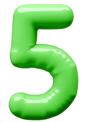 3D画像_風船_5_緑