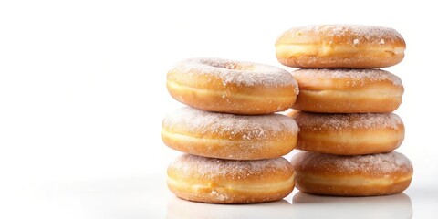A Delectable Stacked SugarCoated Doughnut Tower Sweet Treats for a Dessert Celebration