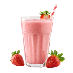 Fototapeten strawberry milkshake with mint © Touseef
