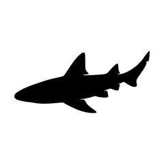 Obraz premium African Lanternshark Shark Silhouette Icon - Vector Graphic