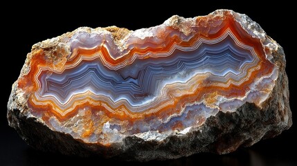 Obraz premium Stunning Agate Geode: A Symphony of Colors and Layers