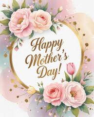 The Mother's Day design showcases vibrant pink floral elements.