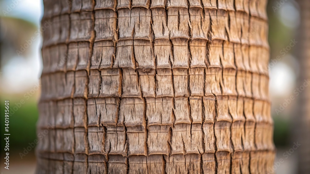 Poster close up of palm tree trunk texture