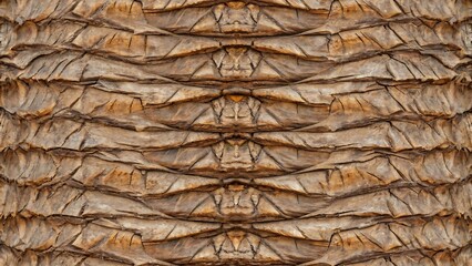 Close up of palm tree trunk texture