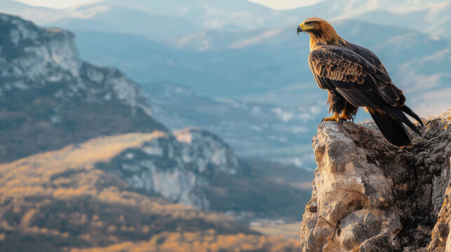 Golden Eagle on Mountain Peak
