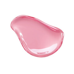 A captivating close-up of a pink liquid droplet