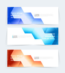 Geometric banner design with Vector presentation template.
