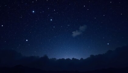 Sparkling stars against a deep black sky with a few wispy clouds , cosmos, darkness
