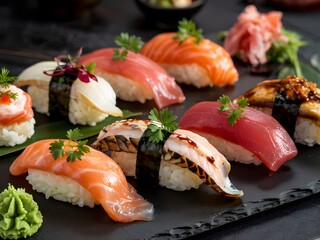 Vibrant Nigiri Sushi Art – A Visual Feast