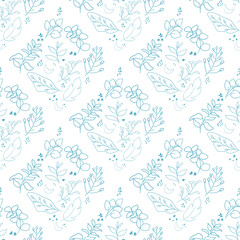 beautiful romantic pattern and cute with collection leaf and flower with the warn and cool color can make to use in blanket, cover notebook, background, wall decoration