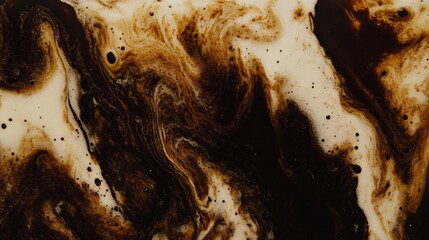 Abstract Coffee Swirl Background Texture.