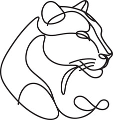 Elegant Panther Outline Vector for Designers