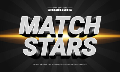 match stars editable text effect with a team and sport text style