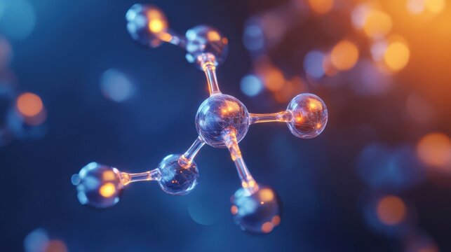 an abstract schematic representation of a nitrogen molecule (N2),