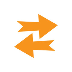 orange arrows sign