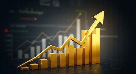 Fototapeta premium Golden Ascent AI Generated