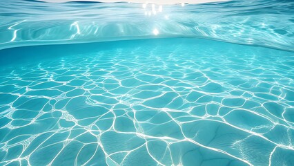 "Shimmering Blue Water Surface with Rippling Water Texture – 3D Background for Ocean, Pool, or Relaxation Themes