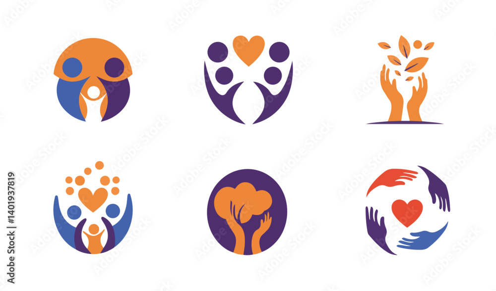 Poster protecting family emphasizing unity through designs highlighting love and the importance of connecti
