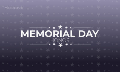 Fototapeta premium Memorial Day Tribute with Star Pattern and Purple Gradient