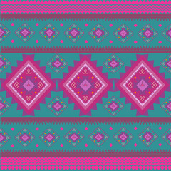 seamless knitted pattern with flowers