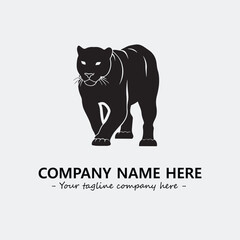 Phanter illustration black and white for logo company vector image
