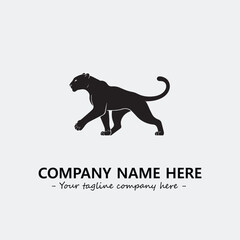 Phanter illustration black and white for logo company vector image
