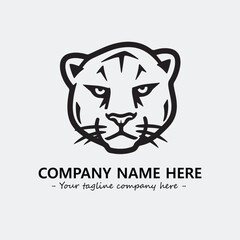 Phanter illustration black and white for logo company vector image
