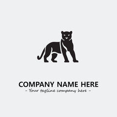 Phanter illustration black and white for logo company vector image
