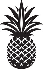 Obraz premium pineapple vector illustration, pineapple silhouette vector, pineapple logo vector black on white background