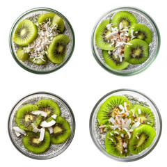 Chia Pudding Bowl with Kiwi & Coconut