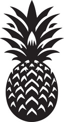 Obraz premium pineapple vector illustration, pineapple silhouette vector, pineapple logo vector black on white background