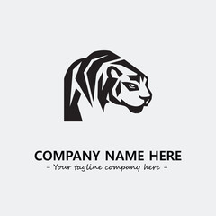 Phanter illustration black and white for logo company vector image
