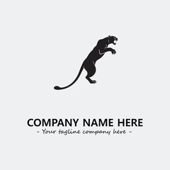 Phanter illustration black and white for logo company vector image
