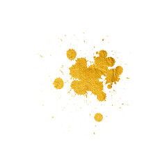 Golden splatter on black background. Luxurious texture.