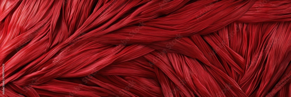 Aufkleber Vivid red texture of seamless muscle fibers creating a dynamic and engaging background pattern for various design applications