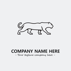 Phanter illustration black and white for logo company vector image
