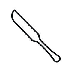 Knife icon represents cutting tools, tableware essentials, and culinary precision in every meal prep.