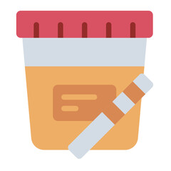 lab sample flat icon for urine medical analysis