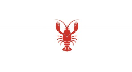 Red crawfish illustration graphic design
