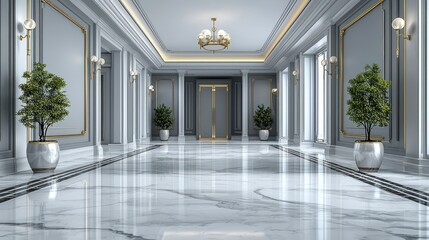 Obraz premium Grand Palace Hallway Interior Design