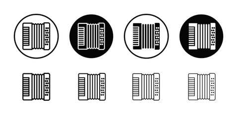 accordion icon Thin line art collection