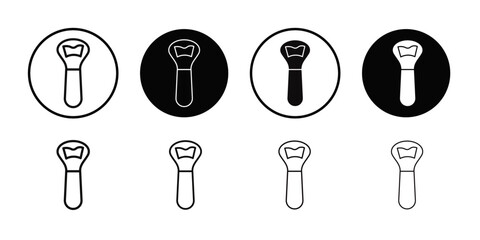 bottle opener icon Thin line art collection