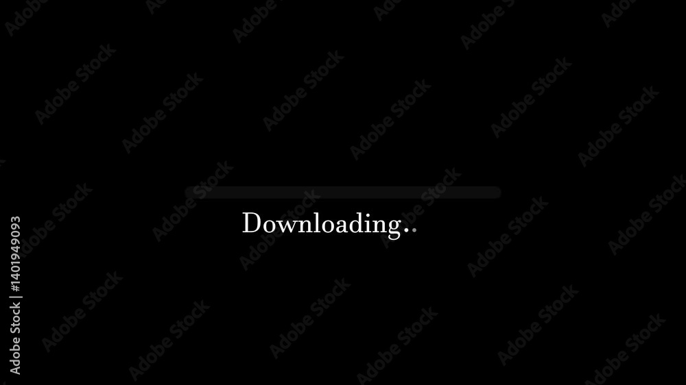 Poster digital technology colorful animated loading bar on black background.