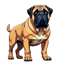 Obraz premium English mastiff vector illustration