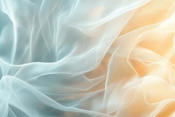 Obraz premium Delicate flowing sheer fabric with soft color gradations displayed beautifully