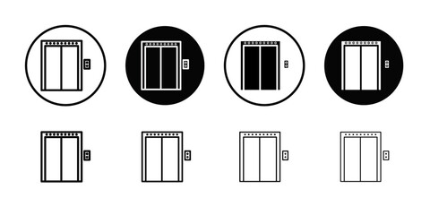 Elevator lift icon Thin line art collection