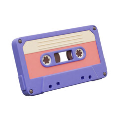 Fototapeta premium 3d icon illustration of a cassette