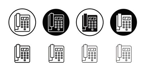 Office Phone icon Thin line art collection