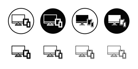 Responsive Design icon Thin line art collection