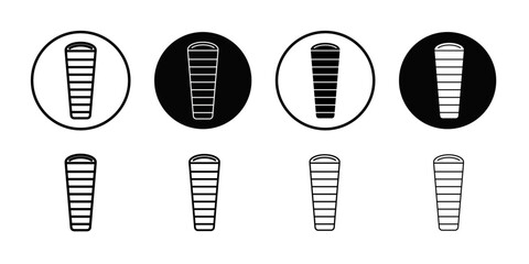 Sleeping bag icon Thin line art collection
